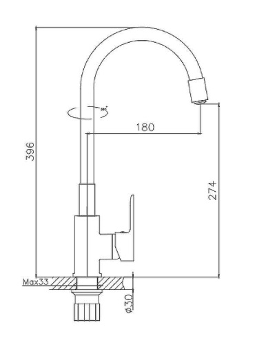 Смеситель для кухни Haiba HB70112-12 на мойку хром - фото 2