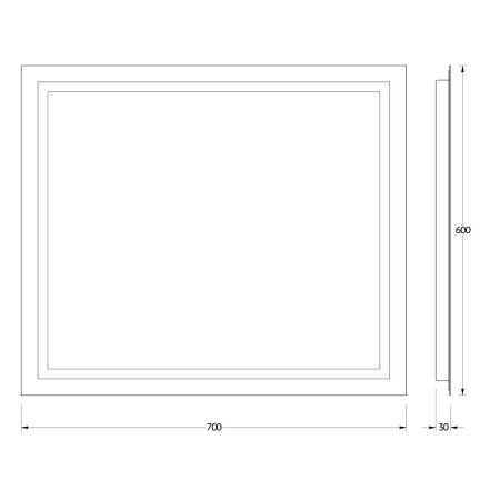 Зеркало с подсветкой Evoform Ledline BY 2134 70х60 подвесное