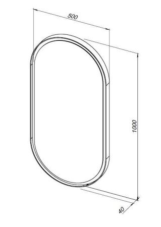 Зеркало с подсветкой Allen Brau Infinity 1.21016.WT 50х100 подвесное