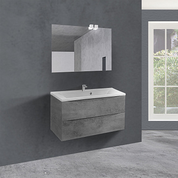 Тумба под раковину Vincea Mia VMC-2MA900BT 89х50х44 подвесная цвет серый