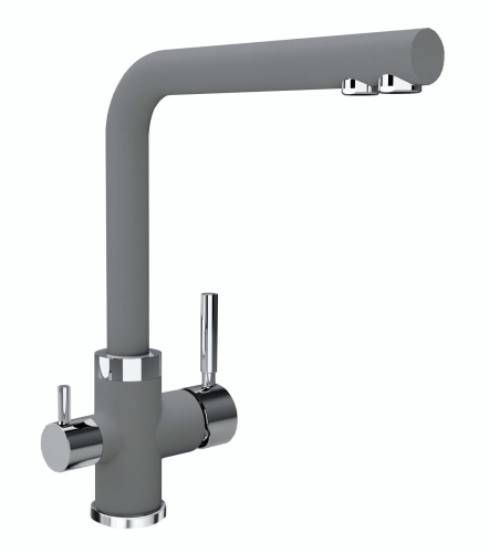Смеситель для кухни Uperwood Quartz UPD-Q-03-03 UPD-Q-03-03 на мойку/столешницу серый матовый - фото 3