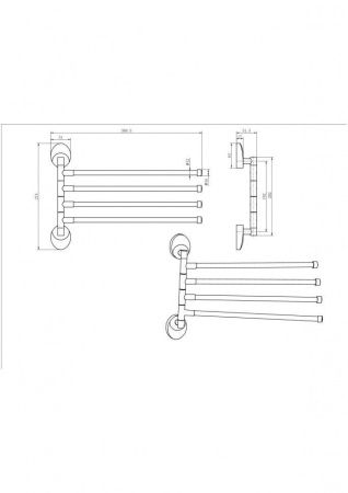Полотенцедержатель CeramaLux Valencia 88114-4