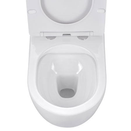 Унитаз подвесной Vincea Evo VT1-34S белый с сиденьем микролифт безободковый душевой смыв