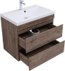 Тумба под раковину Aquanet Нота NEW 00334192 74х47х61 подвесная цвет темное дерево