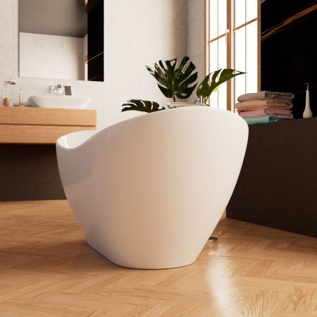 Ванна акриловая Frank 12519 170х75 отдельностоящая овальная с ножками