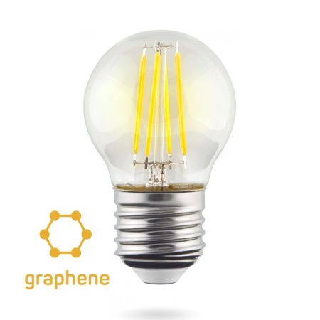 Лампа светодиодная Voltega Globe E27 9W Graphene (Шар E27 9Вт графен) 7138