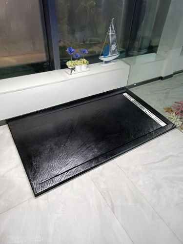 Душевой поддон WeltWasser  WW TRS 14080 STONE-BL (10000004383) 140х80 искусственный камень - фото 4