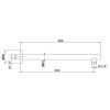 Кронштейн для верхнего душа Newform X-Steel 316 29390X.50.050 нержавеющая сталь