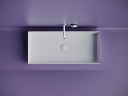 Раковина из сантехнического фарфора Ceramica Nova ELEMENT CN6072 80х40 накладная цвет белый без отверстий под смеситель