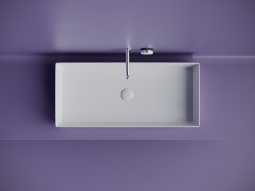 Раковина из сантехнического фарфора Ceramica Nova ELEMENT CN6072 80х36 накладная цвет белый - фото 3