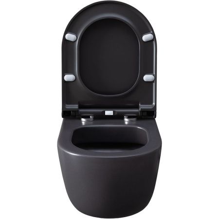 Чаша унитаза подвесная Allen Brau Priority 4.31002.AN цвет черный без сиденья безободковая каскадный смыв