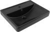 Раковина керамическая Aquanet Ирис 00329247 60х50 полувстраиваемая цвет черный 1 отверстие под смеситель