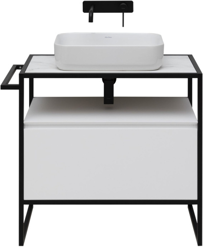 Тумба под раковину Allen Brau Priority 1.31002.WM 80х45х75 напольная цвет белый - фото 5