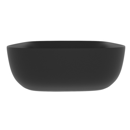 Раковина из сантехнического фарфора Teymi Solli T50392 49х40 накладная цвет черный без отверстий под смеситель