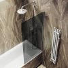 Душевая шторка на ванну Maybah Glass MGV-251-5ш 30х140 стекло тонированное профиль хром ориентация универсальная