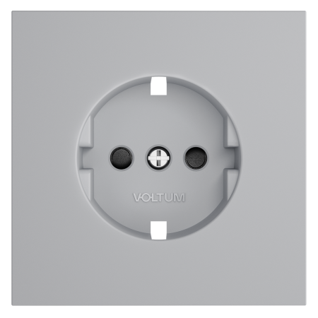 Накладка для розетки с заземлением и защитными шторками VOLTUM S70 VLS000716