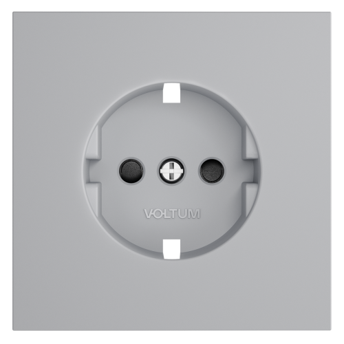 Накладка для розетки с заземлением и защитными шторками VOLTUM S70 VLS000716 - фото 2