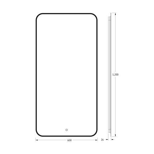 Зеркало в ванную Defesto AURA DF 2968S 60х120 - фото 2