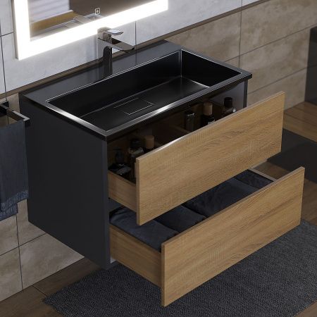 Тумба под раковину Uperwood Barsa 2930205157 70х50 подвесная цвет коричневый