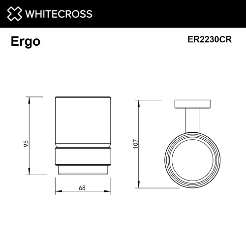 Стакан Whitecross ERGO chrome ER2230CR - фото 2