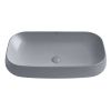 Раковина из сантехнического фаянса Abber RECHTECK AC2210MG 70х40 накладная цвет серый без отверстий под смеситель