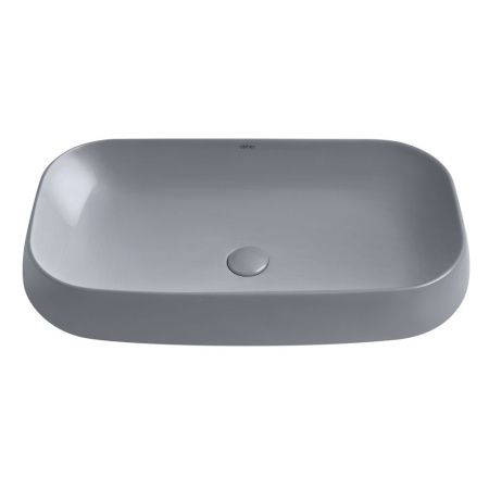 Раковина из сантехнического фаянса Abber RECHTECK AC2210MG 70х40 накладная цвет серый без отверстий под смеситель