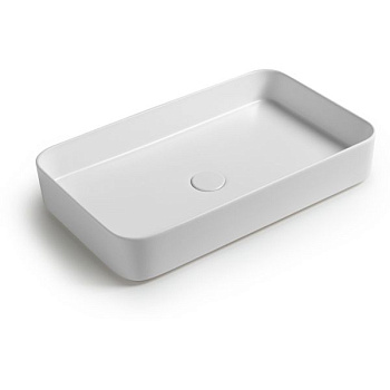 Раковина керамическая White Ceramic Blade W0517PL 65х40 накладная цвет сливовый матовый