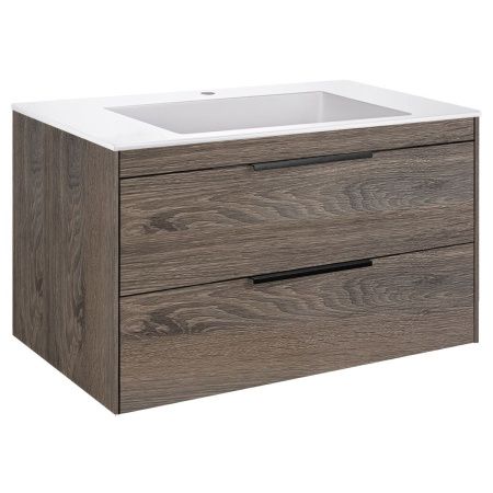 Тумба под раковину Vincea Chiara 2D VMC-2C2800RO 80х50 подвесная цвет коричневый