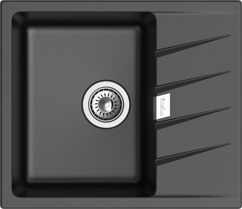 Кухонная мойка Rivelato RAUM RM-58 nero 58х50 цвет черный - фото 2