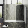 Душевая шторка на ванну Maybah Glass MGV-613-1 60х140 стекло тонированное профиль белый ориентация универсальная