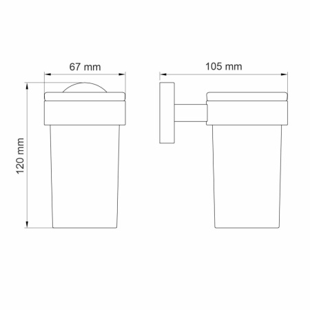 Стакан для зубных щеток WasserKRAFT 77728