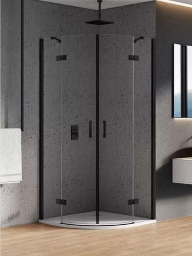 Душевой уголок New Trendy NEW MERANA Black K-0536 90х90 стекло прозрачное профиль черный без поддона - фото 2