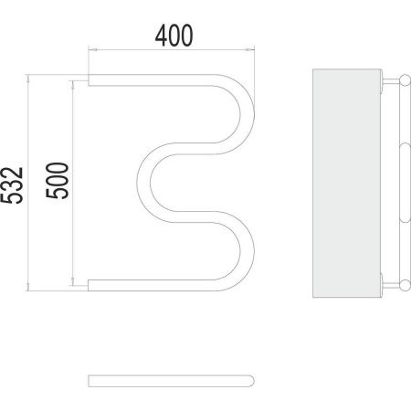 Полотенцесушитель водяной Terminus 4620768881138 40х55 хром