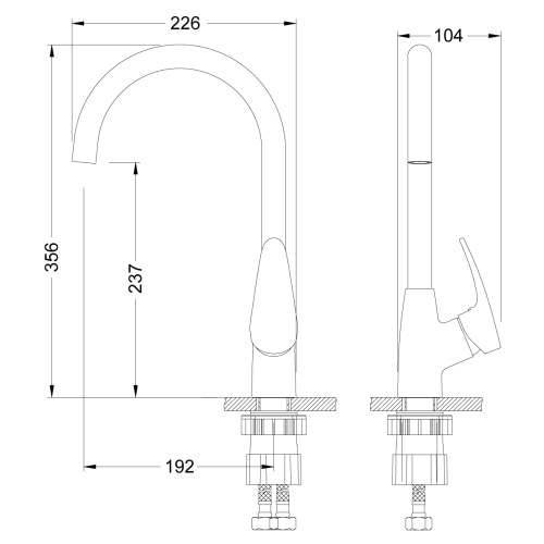 Смеситель для кухни LeMark Linara LM0405C на мойку хром - фото 2