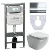Инсталляция с кнопкой + унитаз + шумоизоляция Ceramica Nova CN4002_1002CH_1000