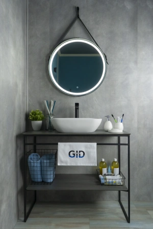 Раковина керамическая Gid Geométrico 51157 50х30 накладная цвет белый без отверстий под смеситель