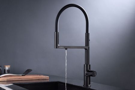 Смеситель для кухни Paulmark TORNADO To213402-AN на мойку черный