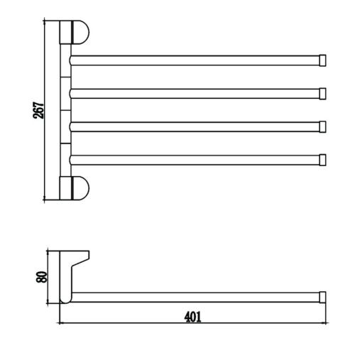 Полотенцедержатель Savol S-007304 - фото 3