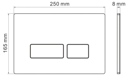 Клавиша смыва механическая Iberica Blanca ESTI-R IB.B021.008.000 цвет серый