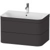 Тумба с раковиной Duravit Happy D.2 Plus HP4637O8080 80х50 цвет черный