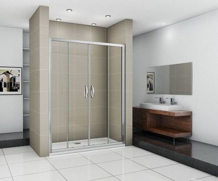 Душевая перегородка Good Door INFINITY ИН00035 150х185 стекло матовое профиль хром