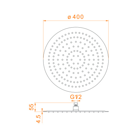 Верхний душ RGW Shower Panels 21148140-04 черный
