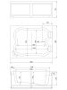 Ванна акриловая гидромассажная Royal Bath HARDON RB083100DL 200х150 пристенная прямоугольная с каркасом