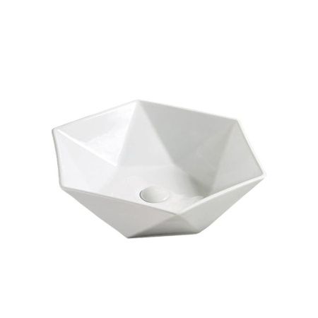 Раковина из сантехнического фарфора Melana A482B-805 50х50 накладная цвет белый без отверстий под смеситель