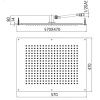 Верхний душ Bossini Rectangular H38391.030 хром