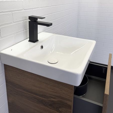 Тумба с раковиной Comforty Дартфорд 00-00013694CF 50х50 подвесная цвет коричневый