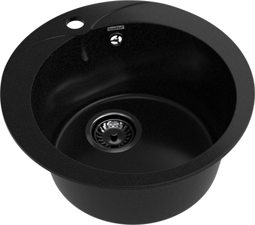 Кухонная мойка Granfest Rondo R-480 черный 48х48 цвет черный - фото 2