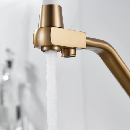 Смеситель для кухни Maretti ENG31RGF13 на мойку белый/золото