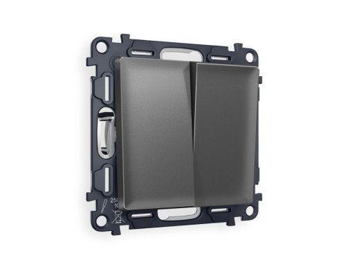 Комплект механизма 2-клавишного перекрестного выключателя 10A-250V Ambrella Volt MA MA653030 - фото 4