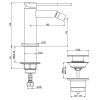 Смеситель Gattoni CIRCLE TWO 9150/91SG на биде золото